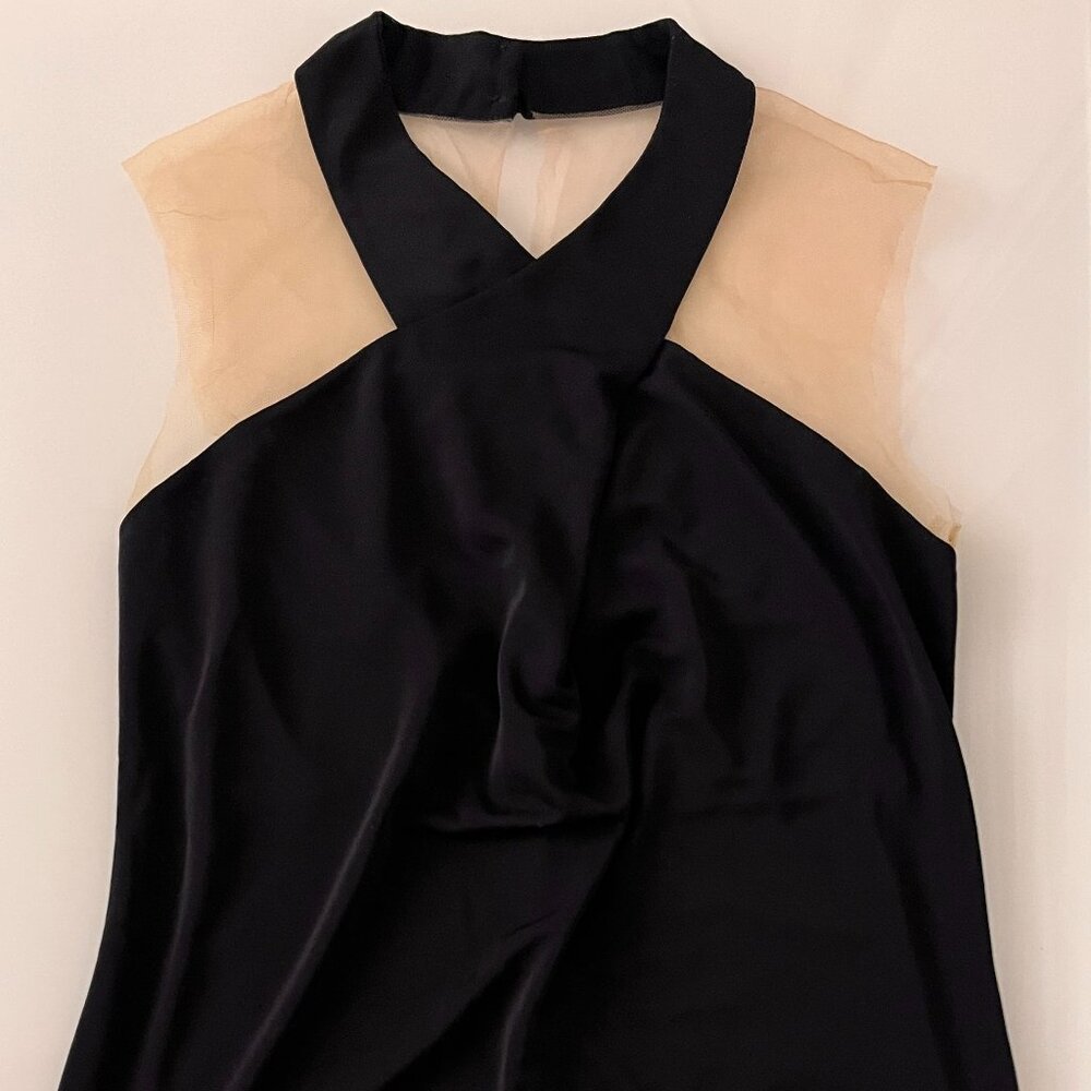 BAILEY44 Black Nude Mesh top Size XS